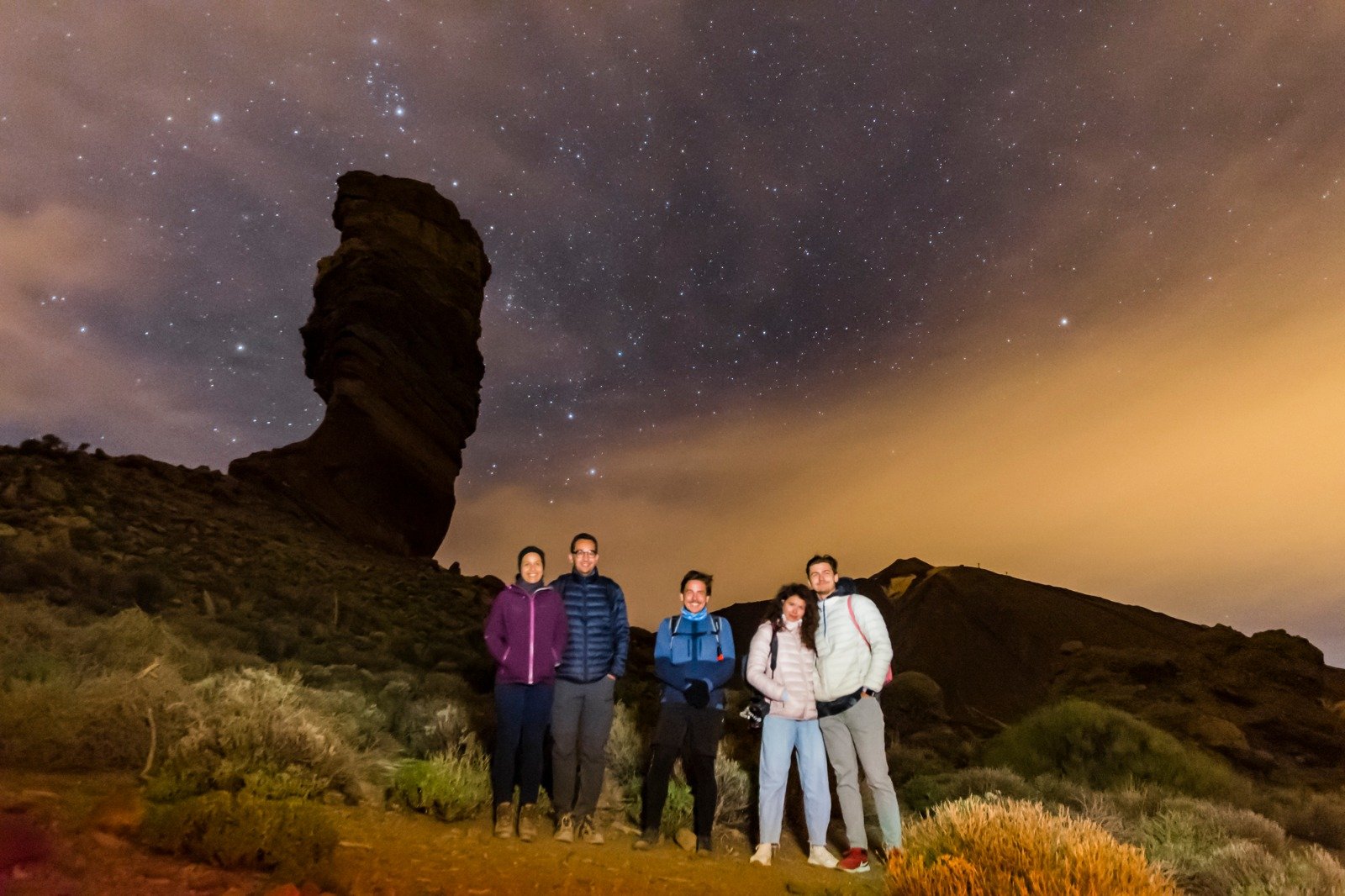 Senderismo nocturno en El Teide